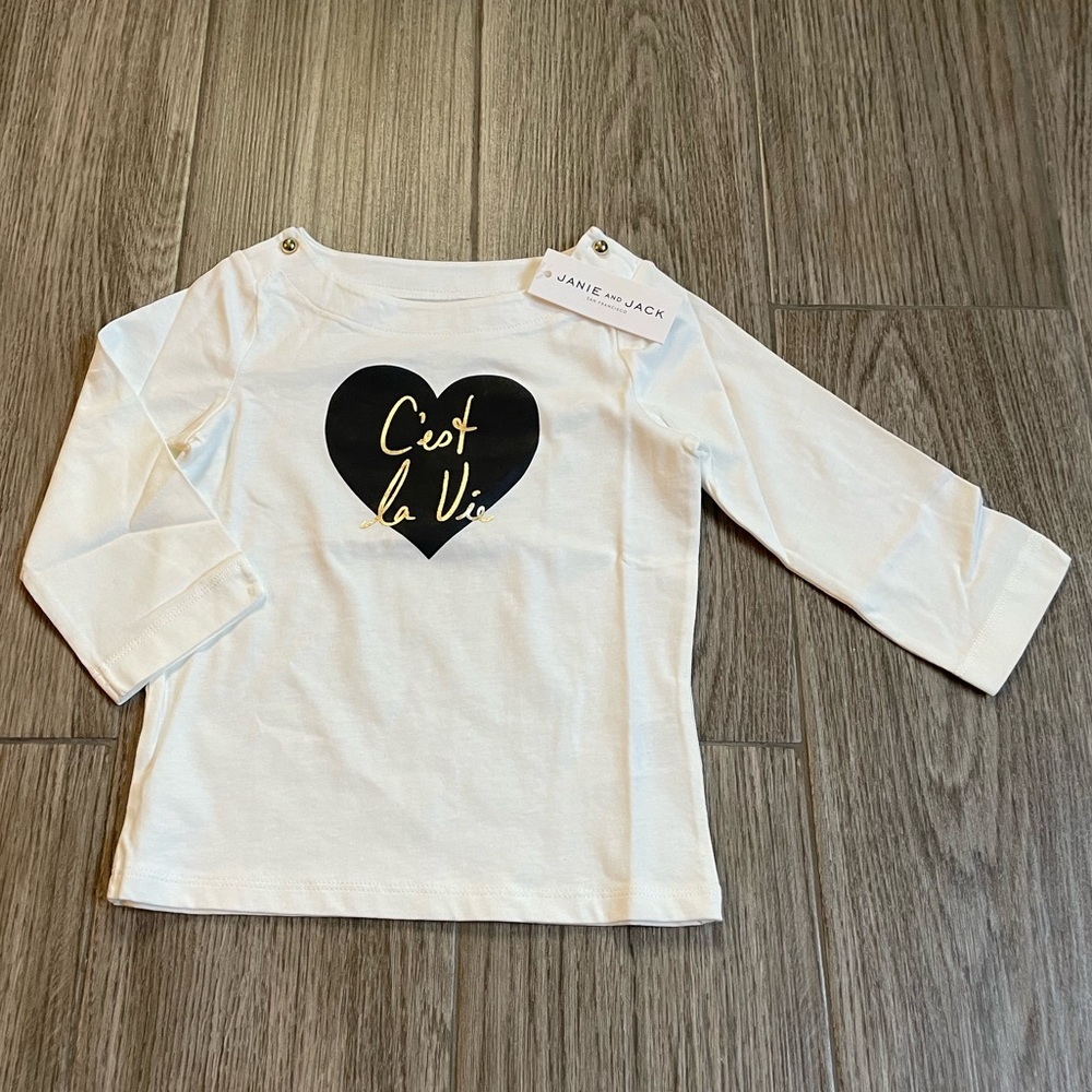 NWT Janie and Jack C’est la Vie Tee Shirt